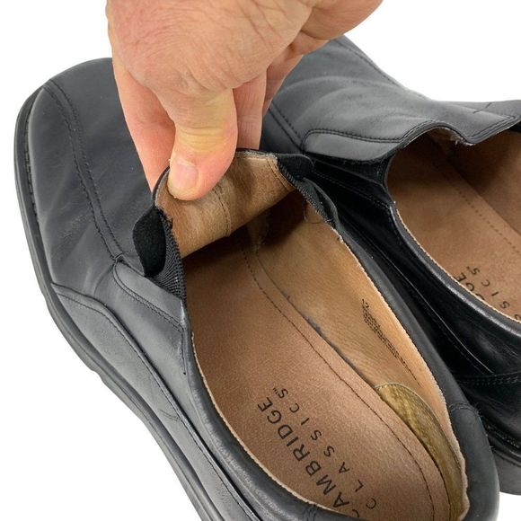 Mens Cambridge Classics Black Loafers 12 Bobby Leather 3862 - Picture 5 of 9